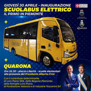 Inaugurazione nuovo scuolabus elettrico